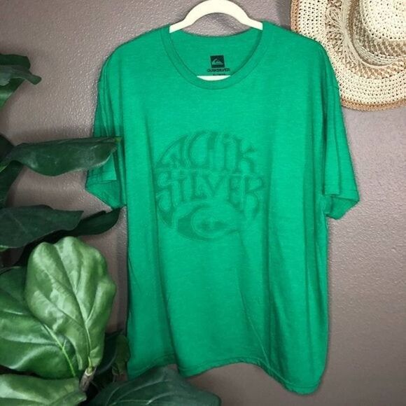 Quiksilver Green Graphic Tee XL - Picture 1 of 4